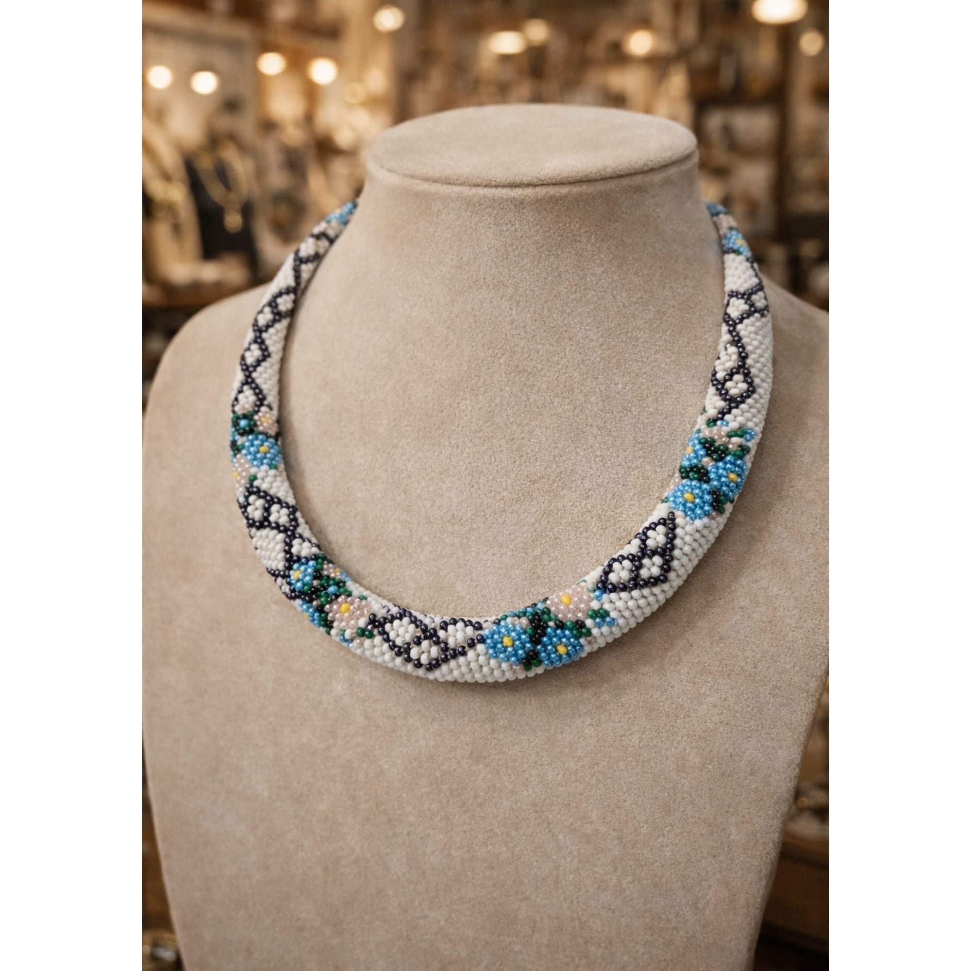 The Forget-Me-Not Bloom - Hand-Woven Minimalist Floral Necklace