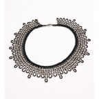 The Midnight Fringe - Hand-Woven Minimalist Statement Necklace