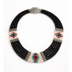 The Onyx Nomad - Hand-Woven Multi-Strand Tribal Necklace