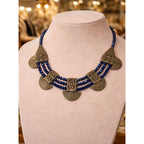 The Indigo Nomad - Hand-Woven Tribal Statement Necklace