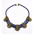 The Indigo Nomad - Hand-Woven Tribal Statement Necklace